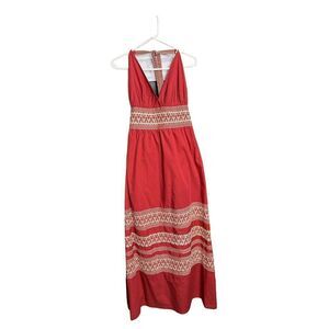 NWT Victoria Road Flora Halter Dress in Samba with Tulip Embroidery Size XS